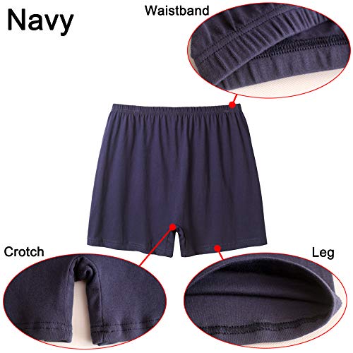 Men’s Underwear 4 Pack Soft Elastic Comfortable Flat Front Solid Casual Boxer Briefs4