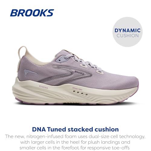 Brooks Women’s Glycerin 22 Neutral Running Shoe - Lilac/Whisper/Lupine - 5 Medium