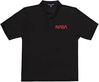 NASA Worm Logo Men's Premium Polo | Amazon.com