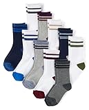 The Children's Place,Boys,Athletic Crew Socks Variety Pack,Multicolor 10-Pack,Medium,