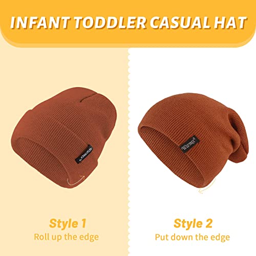 Toddler Beanie For Boys Girls Kids Beanies Knit Winter Hats Skull Caps For Baby Soft Warm Knitted Beanie Hats 1 Pack Yellow #TOP3