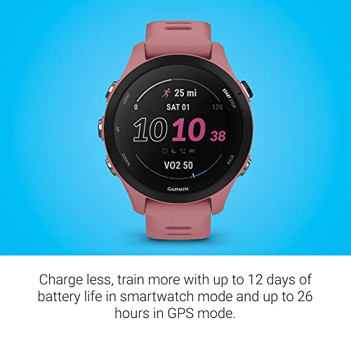 Image of Garmin Forerunner 255S, Smaller GPS Running Smartwatch, Advanced Insights, Long-Lasting Battery, Light Pink