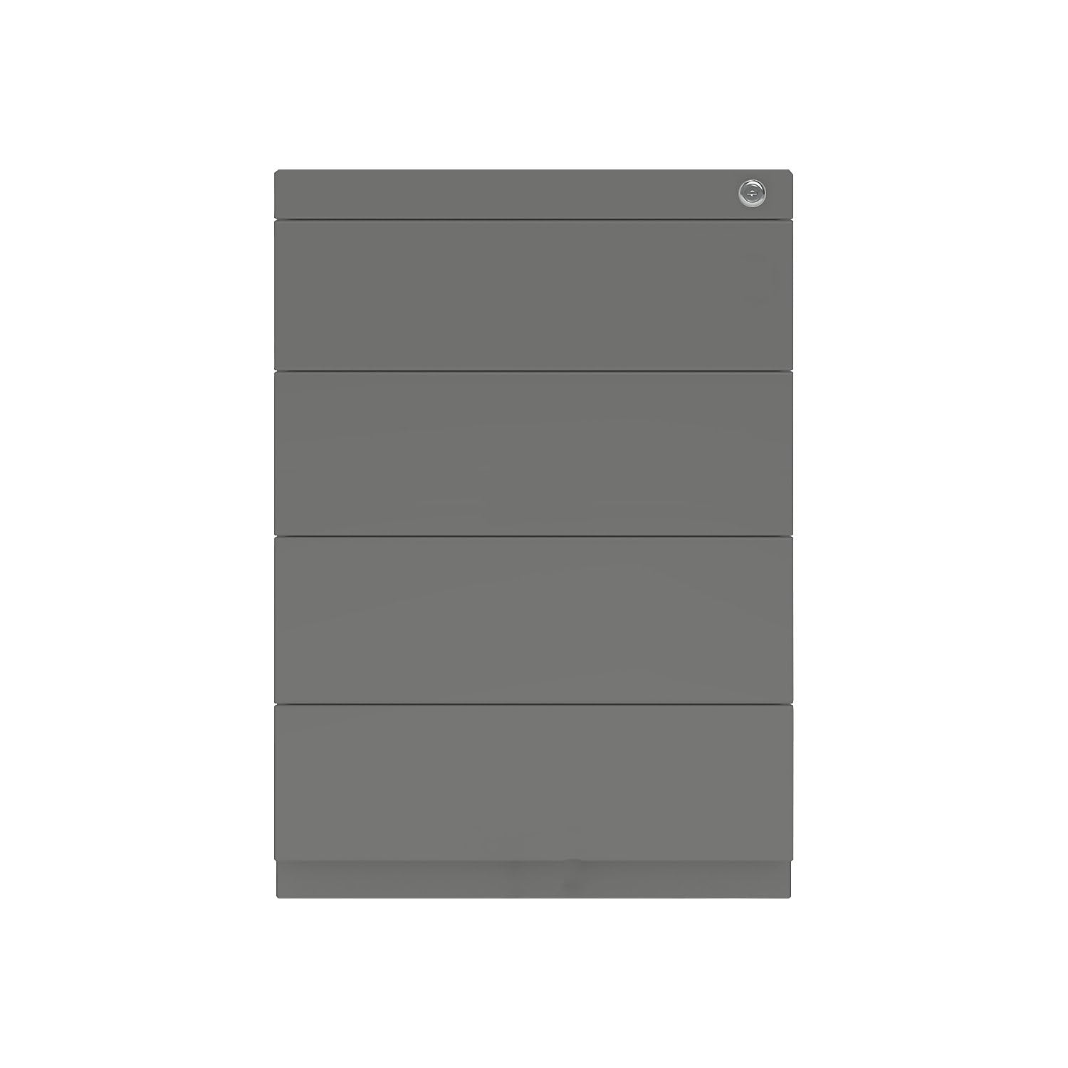 Bisley Caisson fixe Note™, avec 4 tiroirs universels, hauteur réglable, profondeur 565 mm, gris anthracite | NWA53G7SSSS634 - mobilier de bureau - meuble pour fournitures - caisson de bureau | Avec 4 tiroirs universels, profondeur 565 mm, anthracite