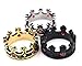 LAFATINA Men's Vintage Royal King Crown Ring Unisex Stainless Steel Black Cross and Crown Knight Bands Domineering Ring, Size 11