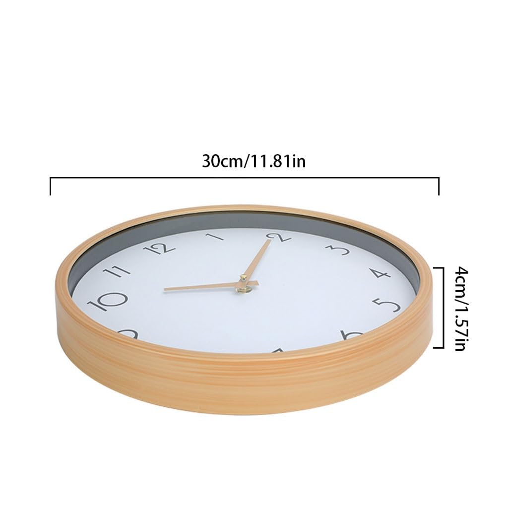 Orologio da parete Orologio da parete semplice Orologio al quarzo in stile giapponese for la casa Ufficio Soggiorno Camera da letto Orologio nordico silenzioso Reloj De Pared(B)