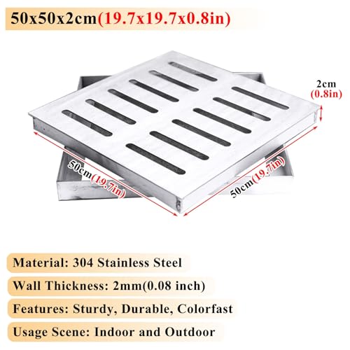 Grille de drainage en métal intérieur extérieur pour évacuation eau terrasse - 2