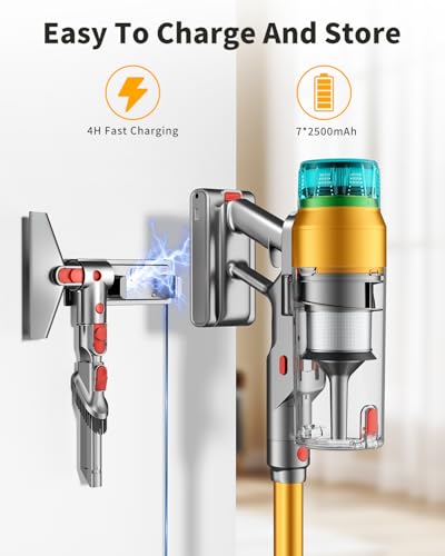 Image of MBYULO Cordless Vacuum Cleaner for Home 600W 60Kpa Upgraded Powerful Stick Vacuum Up to 75Mins, Anti-Tangle & Wall Mount Charging, 8 in 1 Lightweight Vacuum Cleaners for Home /Pet Hair /Carpets /Floors