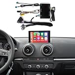 Road Top Wireless CarPlay Android Auto Retrofit Kit for Audi A3 (2013-2018), CarPlay Interface Decoder Box for MIB / MHS2 / MIB1 System, Wireless CarPlay Upgrade, Support MirrorLink, Navigation