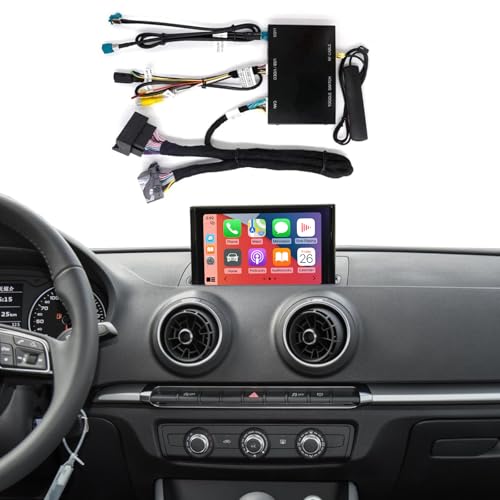 Road Top Kabelloses Carplay Android Auto für Audi A3 S3 2013-2018 Jahr, Drahtloses Carplay Retrofit Kit Decoder, Unterstützung Mirrorlink, Kamera, Navigation