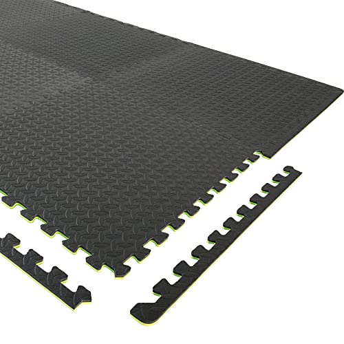 Body Sport Interlocking Floor Puzzle Mat, 6 Tiles, 24 x