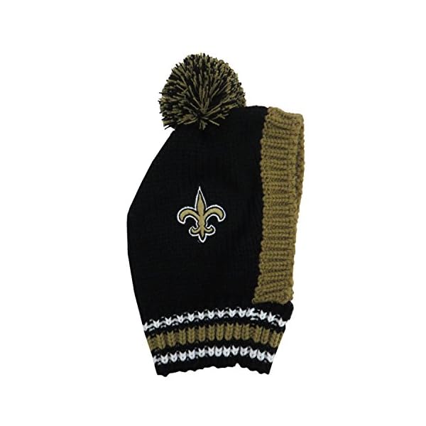 NFL New Orleans Saints Pet Knit Hat, Large NFL New Orleans Saints Pet Knit Hat, Large