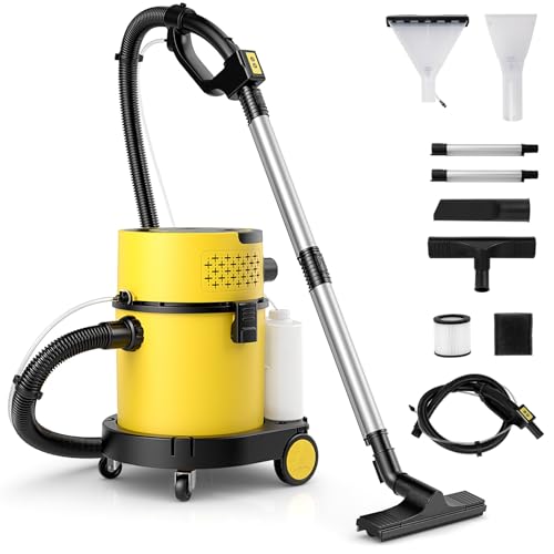 RELAX4LIFE Aspirateur Sec et Humide 1200W avec Fonction Soufflage et Serpillière(Filtres HEPA),Télécommande,Réservoir d'eau de 20L, 17KPA Max pour Tapis Tissus Eponge Sol Canapé Voiture, 9 Accessoires