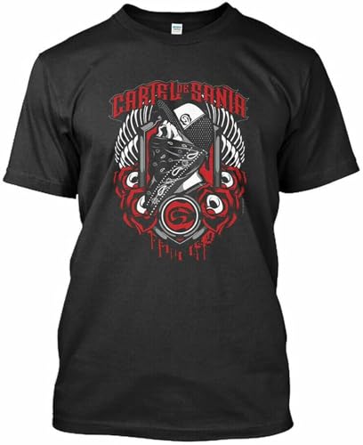Photo de Cartel De Santa Hip Hop Rap Unisex T-Shirt Printed Tee Graphic Top Men Black Shirt S