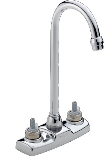 Delta Faucet Classic Chrome Bar Faucet, Chrome Bar Sink Faucet, Wet Bar Faucets, Prep Sink Faucet, Faucet for Bar Sink, RV Kitchen Faucet (Handles Sold Separately), Chrome 2172LF-LHP #1