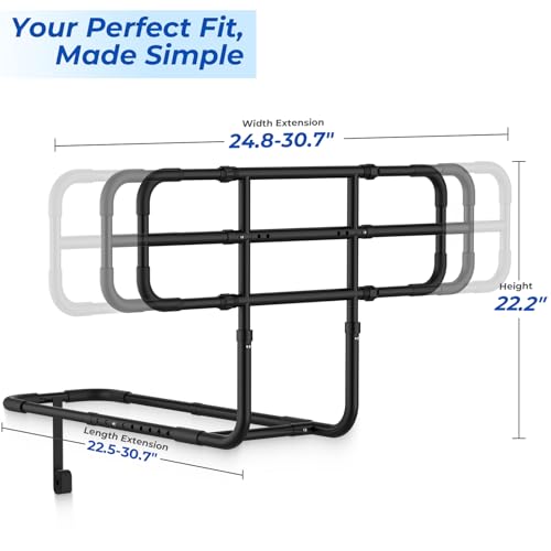 KingPavonini Bed Rail with Extendable Handle 350 LBS Capacity, Model BS09 by KingPavonini - Used condition - Image 2