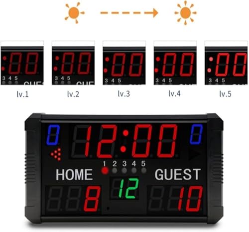 Marcador electrónico LED portátil multi-deporte 14 dígitos miniatura 3