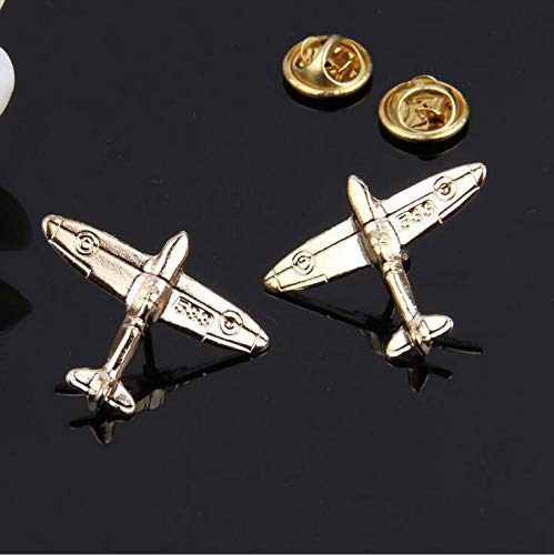 Tiande Plane Brooch Small Aircraft Vintage Cute Animal Brooch pins Male Shirt Brooch Novelty Suit and Vest pin (2 pcs)4
