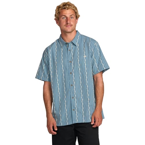 Billabong Men's Sundays Jacquard Short Sleeve Woven Button Down Shirt