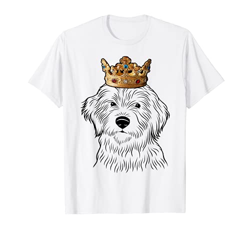 Aussiedoodle Dog Wearing Crown T-Shirt, Black