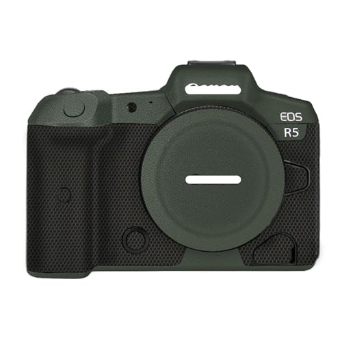 Mebont ステッカーは、Canon キヤノン Eos R5 に適合する保護装飾ステッカーで、耐擦傷性、耐摩耗性を備えたカメラスキン保護フィルム、迷彩(レザーグリーン)