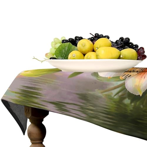 Nappe de table rectangulaire lavable imprimée motif alstroemeria - 7