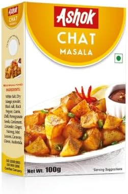 Ashok Chat Masala Powder For Dahi Chat, Fruit Chat, Salad, and Sevpuri, Blended Spices With No Added Preservative - 100 gm