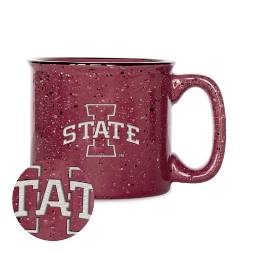 Rico Industries NCAA Iowa State Cyclones Speckle 12oz Laser Engraved Campfire Mug