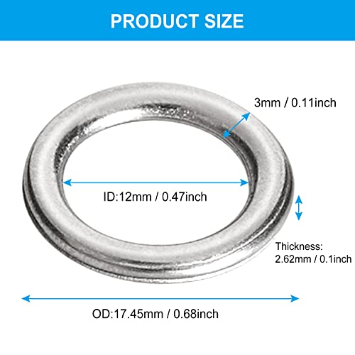 20Pcs Transmission Drain Plug Gasket Oil Crush Washer Seal Rings Replacement For Toyota Lexus 4Runner Sequoia Tacoma Tundra Lexus Gs450H, Is F, Is250/350, Ls430, Ls460, Replaces# 35178-30010, M12 #TOP2