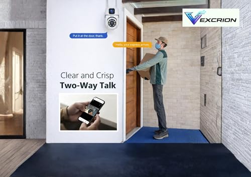 Image of 5+5MP Dual Lens Smart Wi-Fi CCTV Camera | 360 PTZ | 20M Color Night Vision | Human Motion Detection | Auto Tracking | Two-Way Audio | App Control | Supports 128GB SD Card