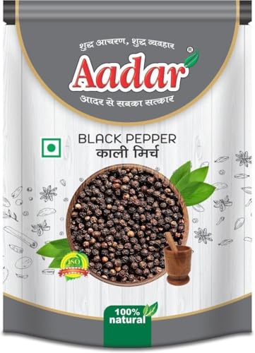 Image of AADAR Whole Black Pepper 100gm + 50g (Kali Mirch) Pouch Pack of 3 (150gm)