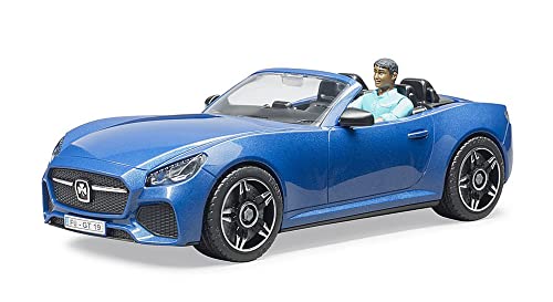 Bruder Blue Roadster con Conductor 1:16 Escala miniatura 4