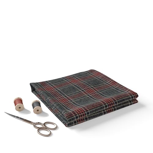 Image of BIGREAMS Unstitched Checkered Suiting Luxury Pants Fabric for Men - 1.5 Meter Pant Piece | Premium Blended Material | Soft Finish | Ideal for Formal Trousers