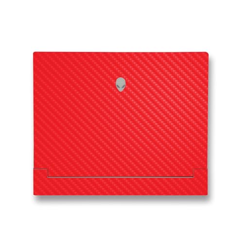 Image of MightySkins Carbon Fiber Skin Compatible with Alienware X14 R2 (2023) Full Wrap Kit - Solid Red | Protective, Durable Textured Carbon Fiber Finish | Easy to Apply & Change Styles | Made in The USA