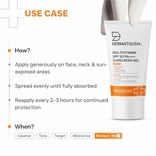 DERMATOUCH Multivitamin SPF 50 Sunscreen Gel 30g - Image 6
