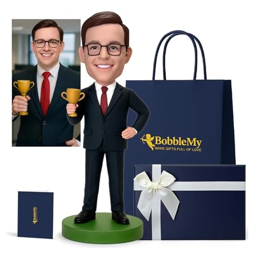 BobbleMy Custom Bobblehead Boss - 6/7/8 Inch Personalized Bobblehead Dolls Handmade Figurine Sculpture from Your Photo Unique Gift for Boss Husband Friends Boyfriend On Boss Day Anniversary & Birthday