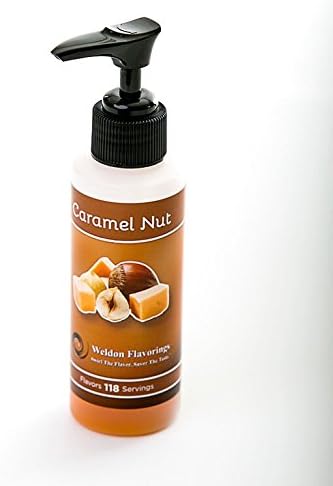 Weldon Flavorings, Caramel Nut Unsweetened Coffee Flavoring (Includes Pump)
