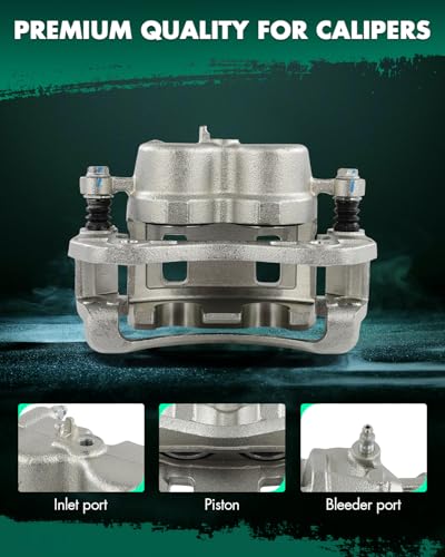 Image of SCITOO Front Left Brake Caliper With Bracket 19B2710 Compatible For Hyundai For Santa Fe 2001-2006,For Hyundai For XG300 2001,For Hyundai For XG350 2002-2003
