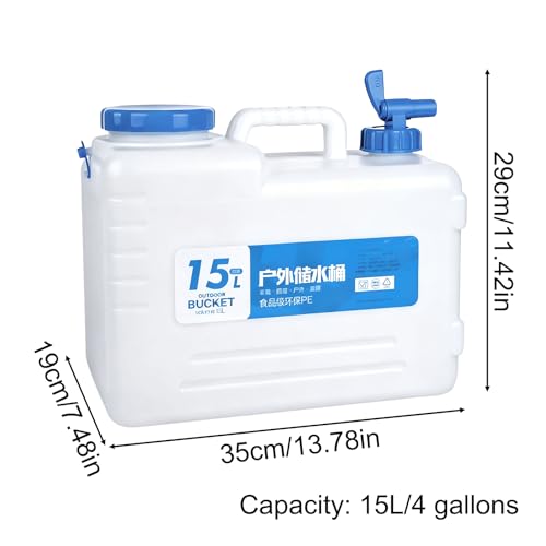 Récipient d'eau portable robuste avec robinet réglable et poignée fixe
