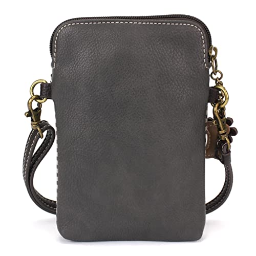 Image of CHALA Dog Collection Cell Phone Crossbody Purse-Women PU Leather /Canvas Multicolor Handbag with Adjustable Strap