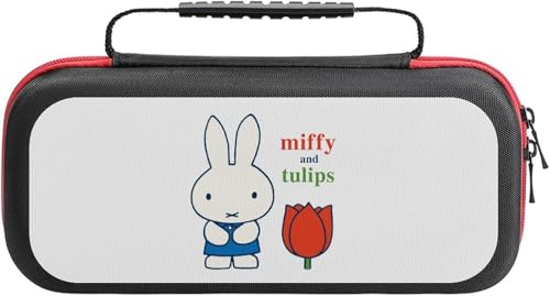 Switchケース ミッフィー ゲーム機収納袋 おしゃれ ゲームカード収納 大容量 ゲームカード20枚 防塵 防汚 小物収納 持ち運び便利 軽量 旅行用 プレゼント