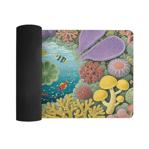 Coral Reef Desk Mat Fashion Large Mouse Mat Non-Slip Rubber miniatura 3