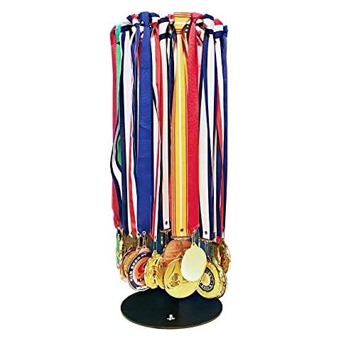 Medal Display - Medal Hanger Display - Rotating Display Rack for Medals - Rotatable Medal Holder with Adjustable Stand - Anti-Scratch Bottom - Stable and Sturdy Design - Holds Over 24 Medals Cover