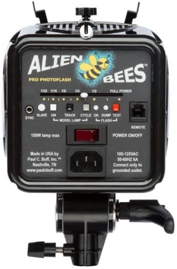 Rear control panel of Buff AlienBees B400 Monolight