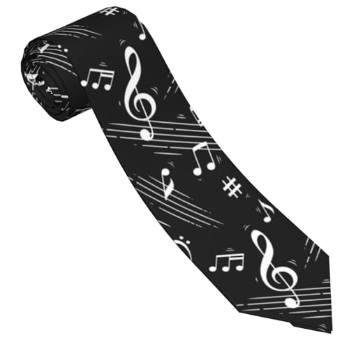 Wpamlrta Cravate fantaisie pour homme et garçon avec notes de musique imprimées pour la...