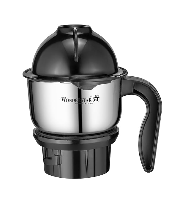 300ML MIXER GRINDER JAR FOR VIDIEM MIXER GRINDER FOR ASTER, ARIA, VICTOR (300ml)|VIRGIN ABS BASE ||BLACK BPA FREE COVER ||NITIRLE RING||304 STAINLESS BLADES ||TRILOCK HIGH GRADE NLYON-image-20