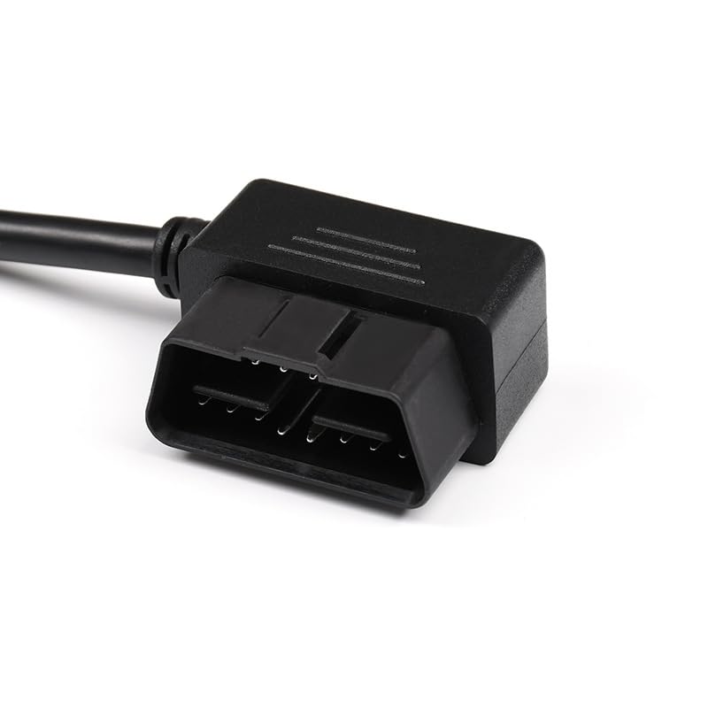 16FT/5m 16Pin OBD2 Extension Cable for Car Diagnostic Tool, OBD-II 16 Pin Right Angle Male to Female ELM327 Diagnostic Extension Cable