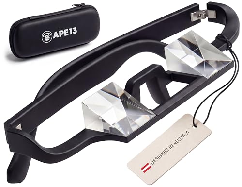 APE13 Climbing Belay Glasses - Lunettes d'escalade à fixer avec verres à prisme - Légères et stables - Convient aux porteurs de lunettes - Avec étui...
