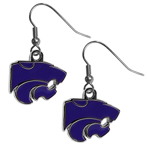 NCAA Siskiyou Sports Womens Kansas State Wildcats Chrome Dangle Earrings One Size Team Colors