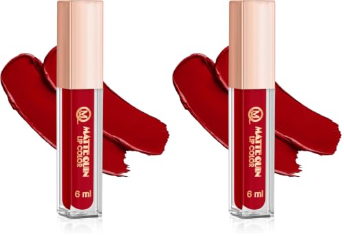 Image of Matte Quin Lip Color| Matte Texture|Long Wear |Smudge Proof |Waterproof-6ml (MQ Flat-206) (Pack of 2)