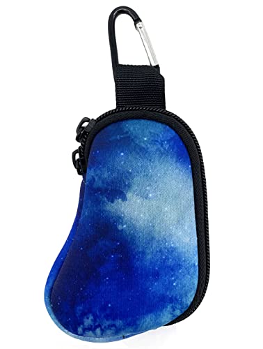 Image of Wanty Asthma Inhaler Holder Neoprene Protective Portable Carrying Bag Travel Inhaler Mini Case Sleeve for L-Shaped Inhaler, Inhaler Not Included (Blue Sky)